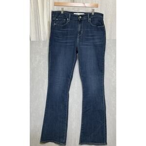 Levis Strauss Signature Mid Rise Denim Bootcut Blue Jeans Size 14L Woman’s